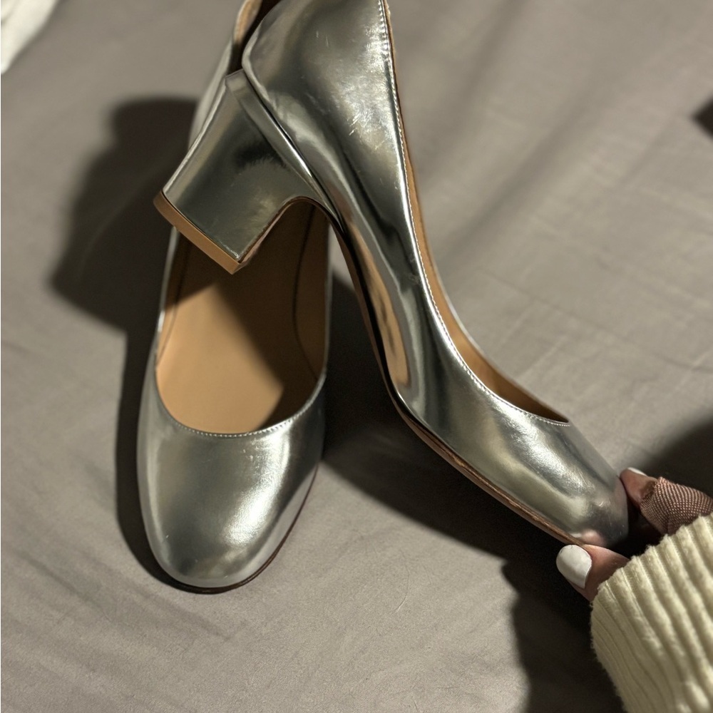 Elegant Silver Women's Heels